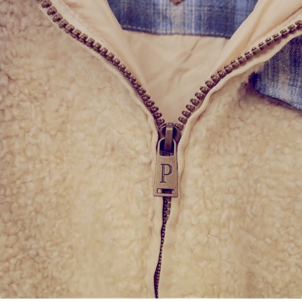 PENDLETON Flannel Lined Sherpa/Wool Jacket Size Large - Picture 7 of 8